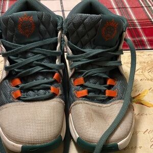 Kids' Teal and Orange High-Top Sneakers